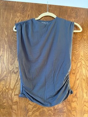 Abercrombie & Fitch Modal Blend Sleeveless Charcoal Gray Cinch Top - Size Small